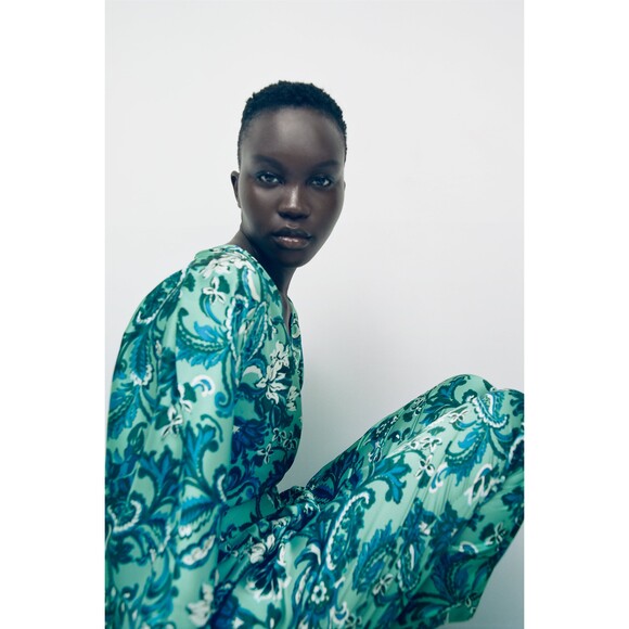 Zara Paisley Floral Print Tie Waist Pants Jumpsuit (NWT) - Picture 5 of 10